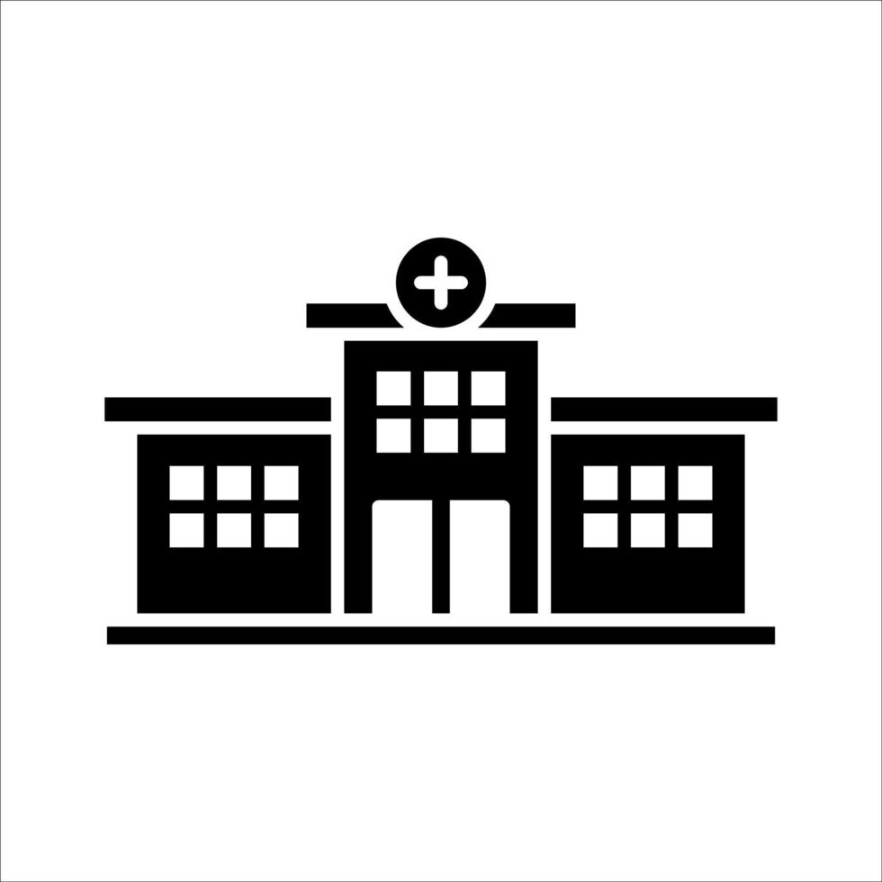 Design-Vorlage für Krankenhausgebäude-Icon-Vektor vektor