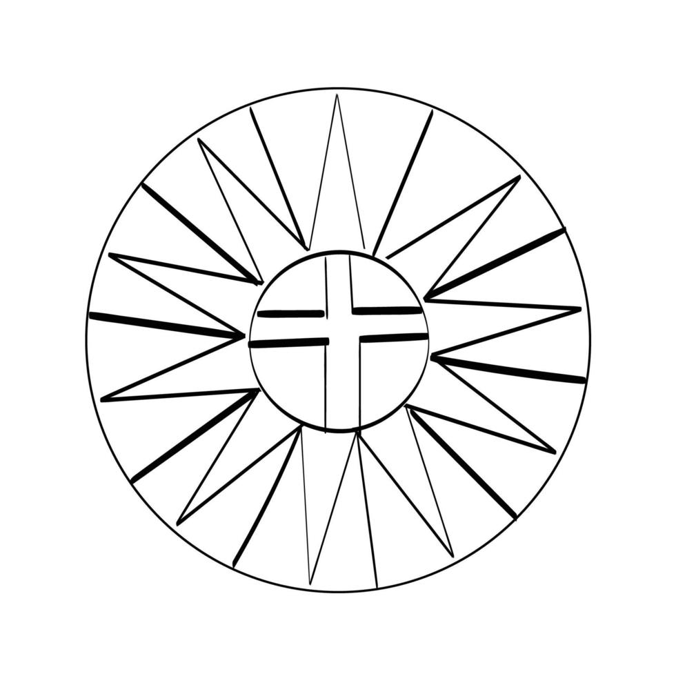 christliches Buntglasdesign für den Druck vektor