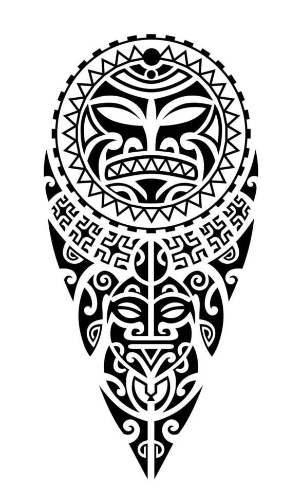 tatuering skiss maori stil för ben eller axel. vektor