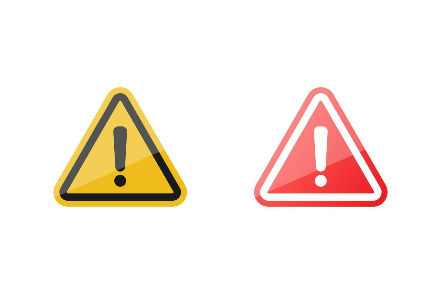 Warnsymbolzeichen-Vektordesign auf weißem Hintergrund vektor