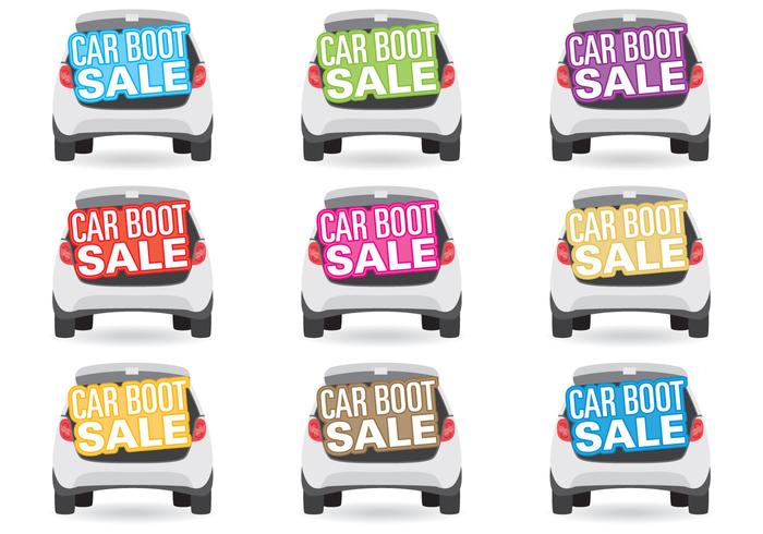 Auto Boot Verkauf Titles vektor