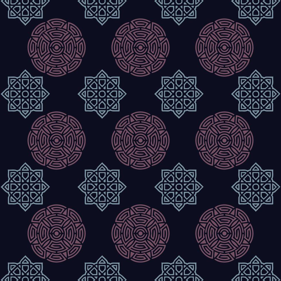 nahtloses kreatives Mandala-Musterdesign mit weißem Hintergrund vektor