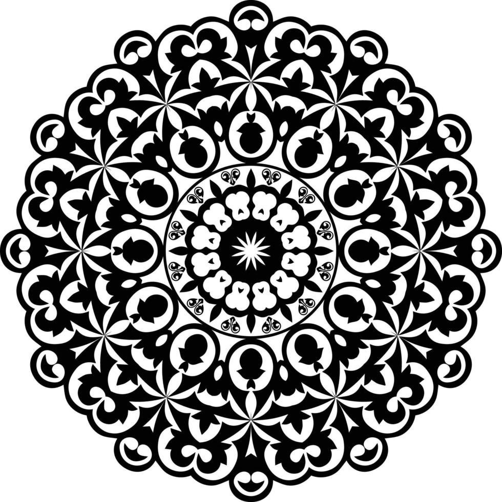 Blumen-Mandala. vintage dekorative elemente. orientalisches Muster, Vektorillustration. islamische, arabische, indische, marokkanische, spanische, türkische, mystische, osmanische Motive. Malbuch Seite vektor