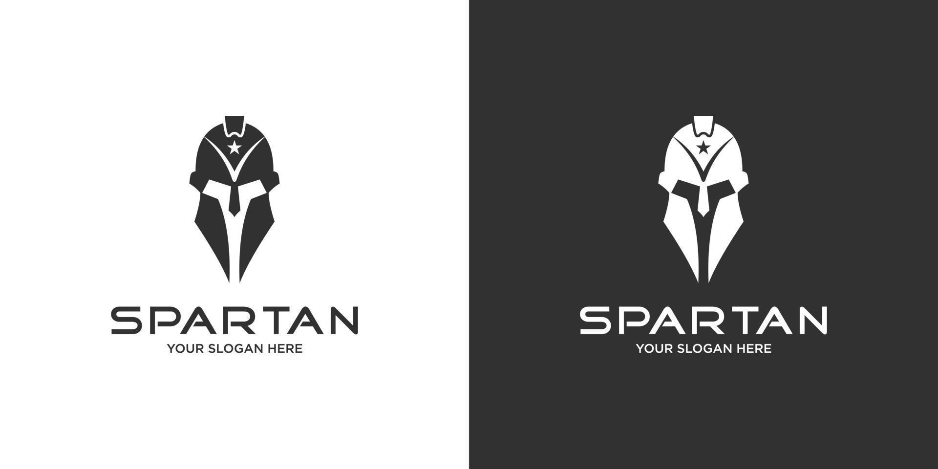 spartanisches Krieger-Logo-Template-Design, Symbol spartanisch, Helm spartanisch. vektor