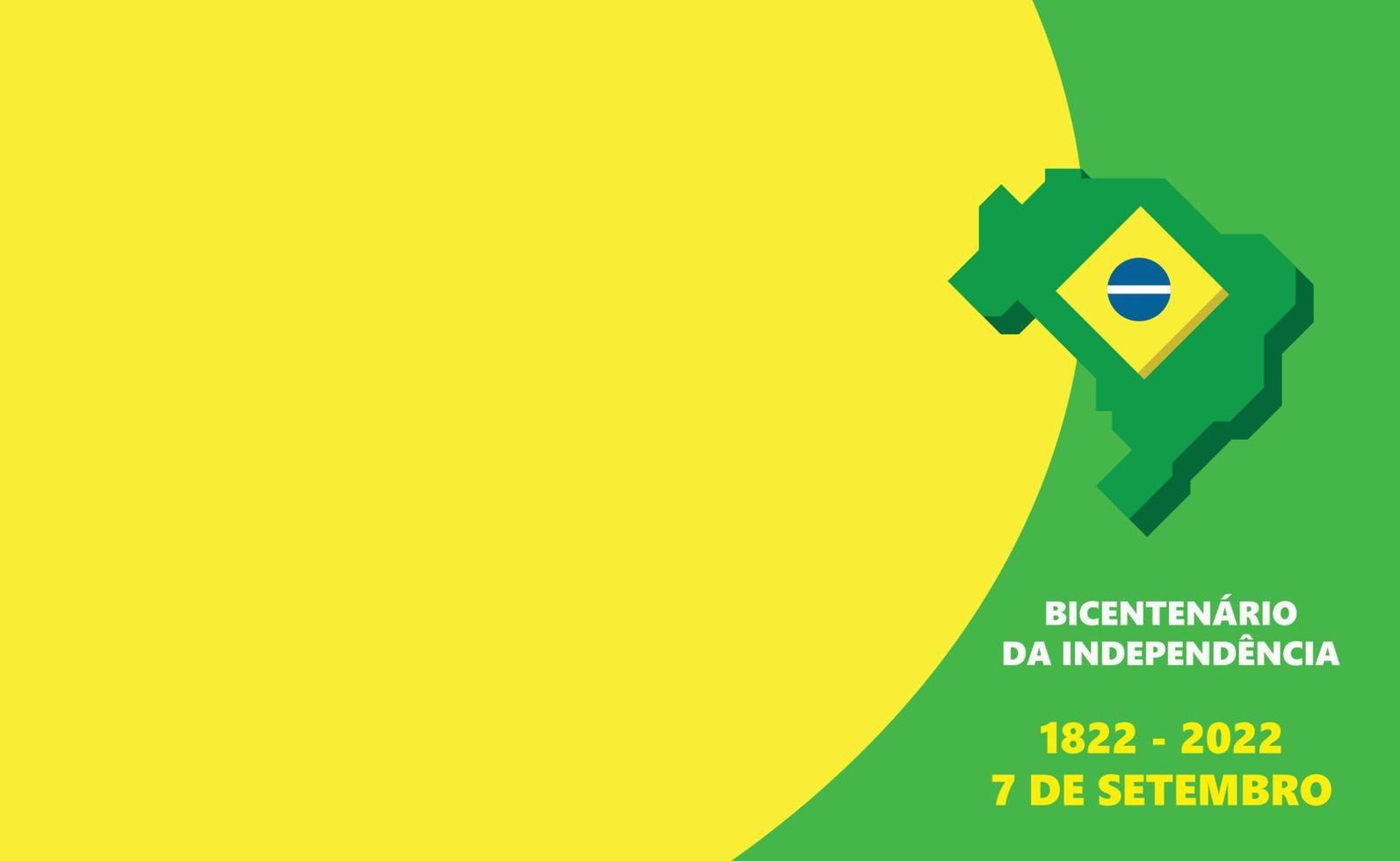 brasiliansk oberoende tvåhundraårsjubileum baner. baner med de flagga och färger av Brasilien. vektor