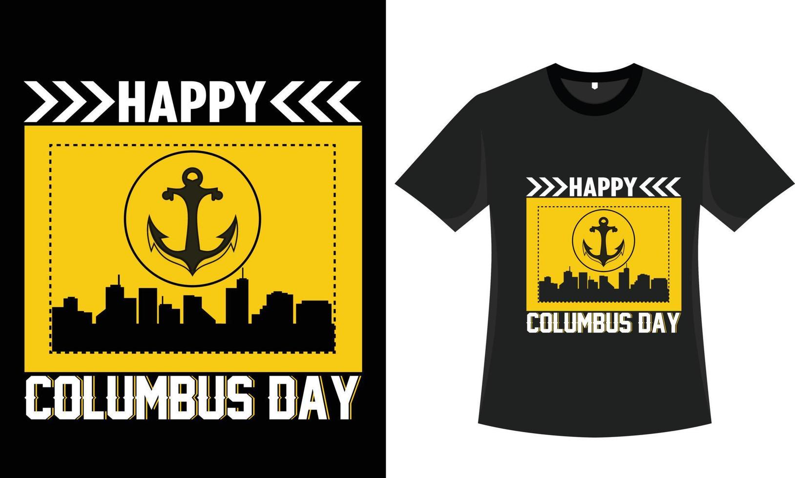 Columbus Day T-Shirt Designvektor vektor