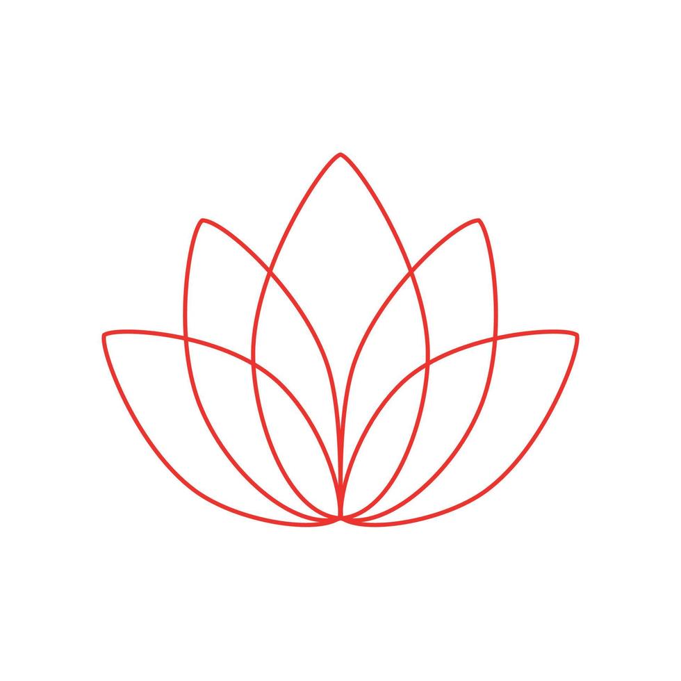 Symbol für Lotus-Linienstil, Lotus-Vektorlogo vektor