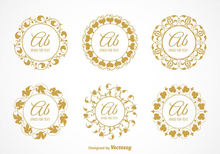 Free Vector Elegant Floral Monogramme