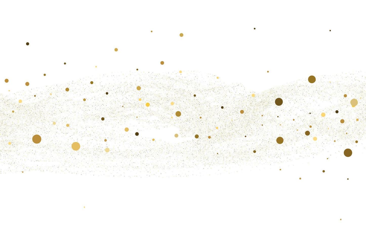 guld damm, ljus guld glitter runda konfetti bakgrund. vektor