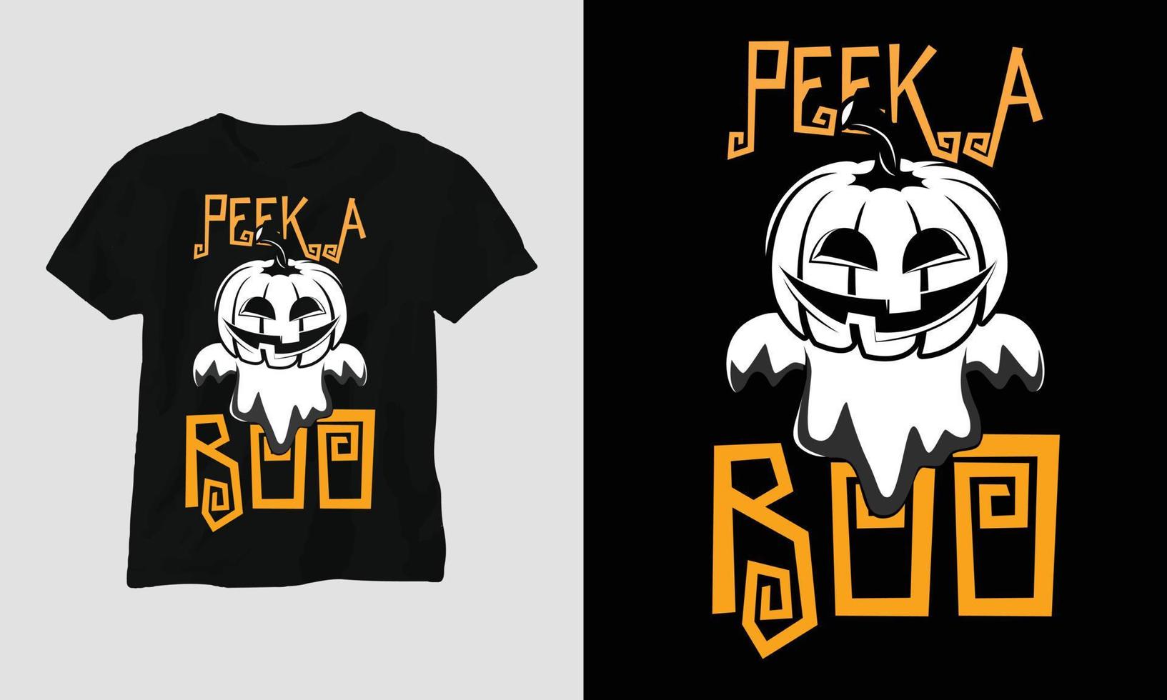 Peek a boo - Halloween-Spezial-T-Shirt-Vektor vektor