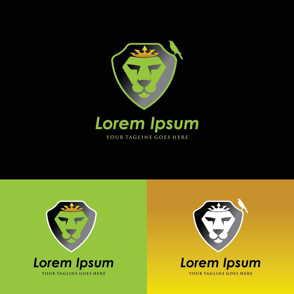 lejon ikon logotyp vektor