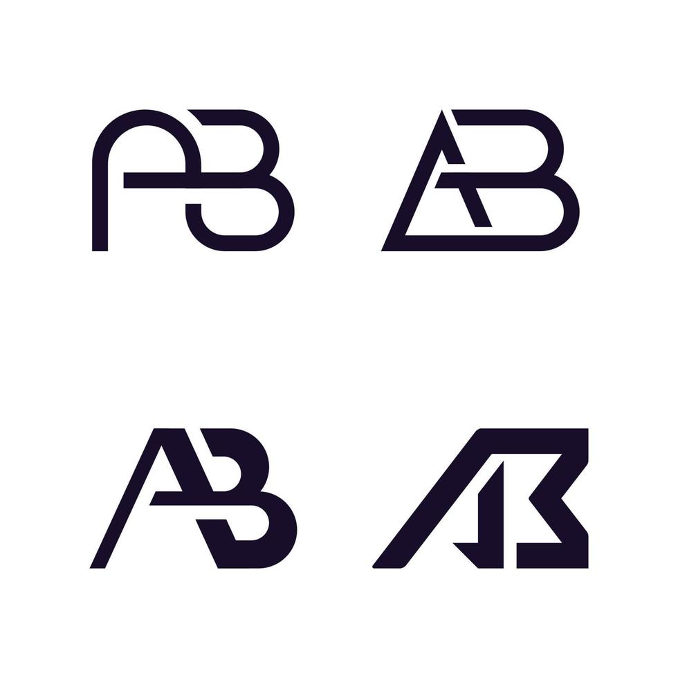 ab-Logo. Vektor modernes Brief-Design-Konzept
