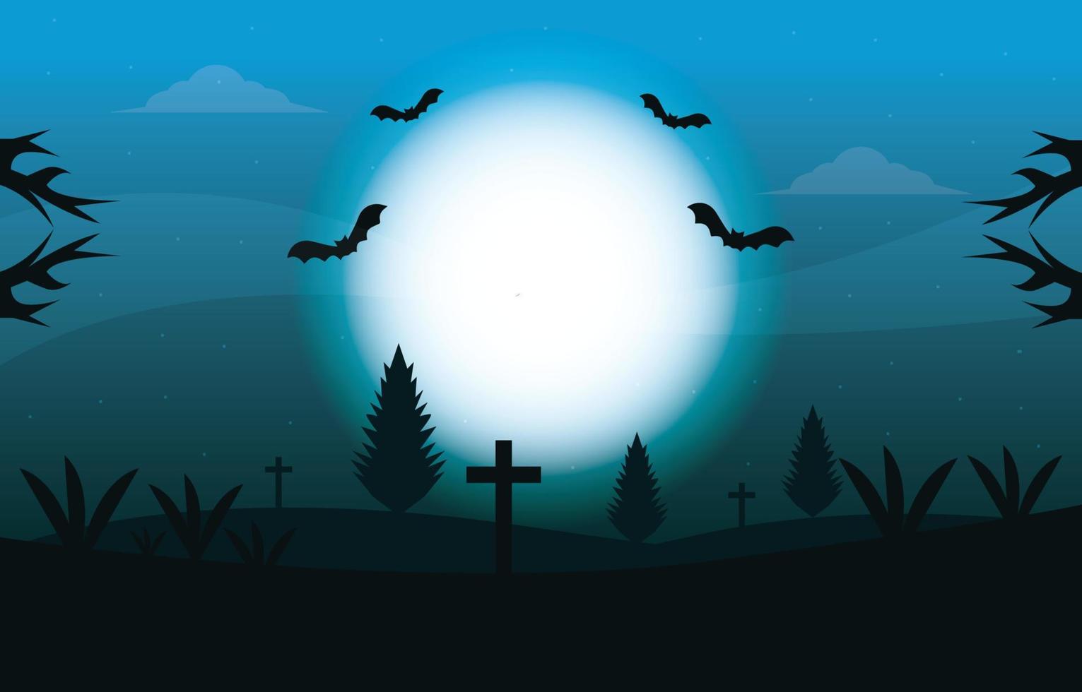 halloween hand gezeichnete illustration vektor hintergrunddesign