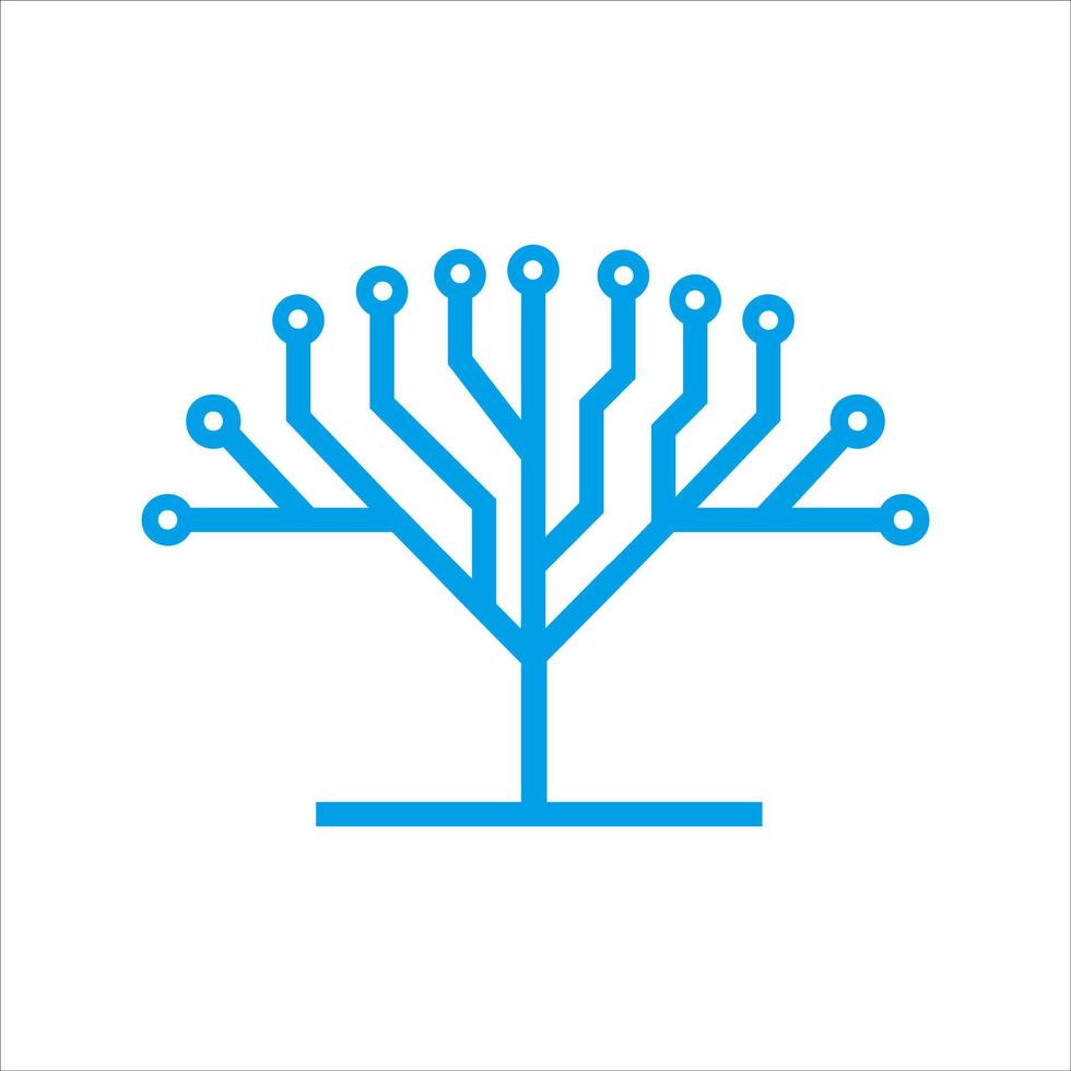 krets träd tech logotyp mall design. innovativ digital teknologi begrepp företag ikon. vektor illustration.