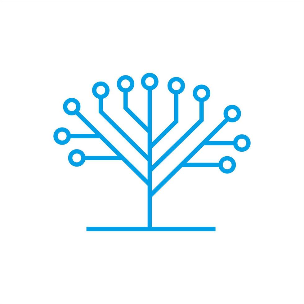 Circuit Tree Tech-Logo-Template-Design. innovative digitale Technologie-Konzept-Business-Symbol. Vektor-Illustration. vektor