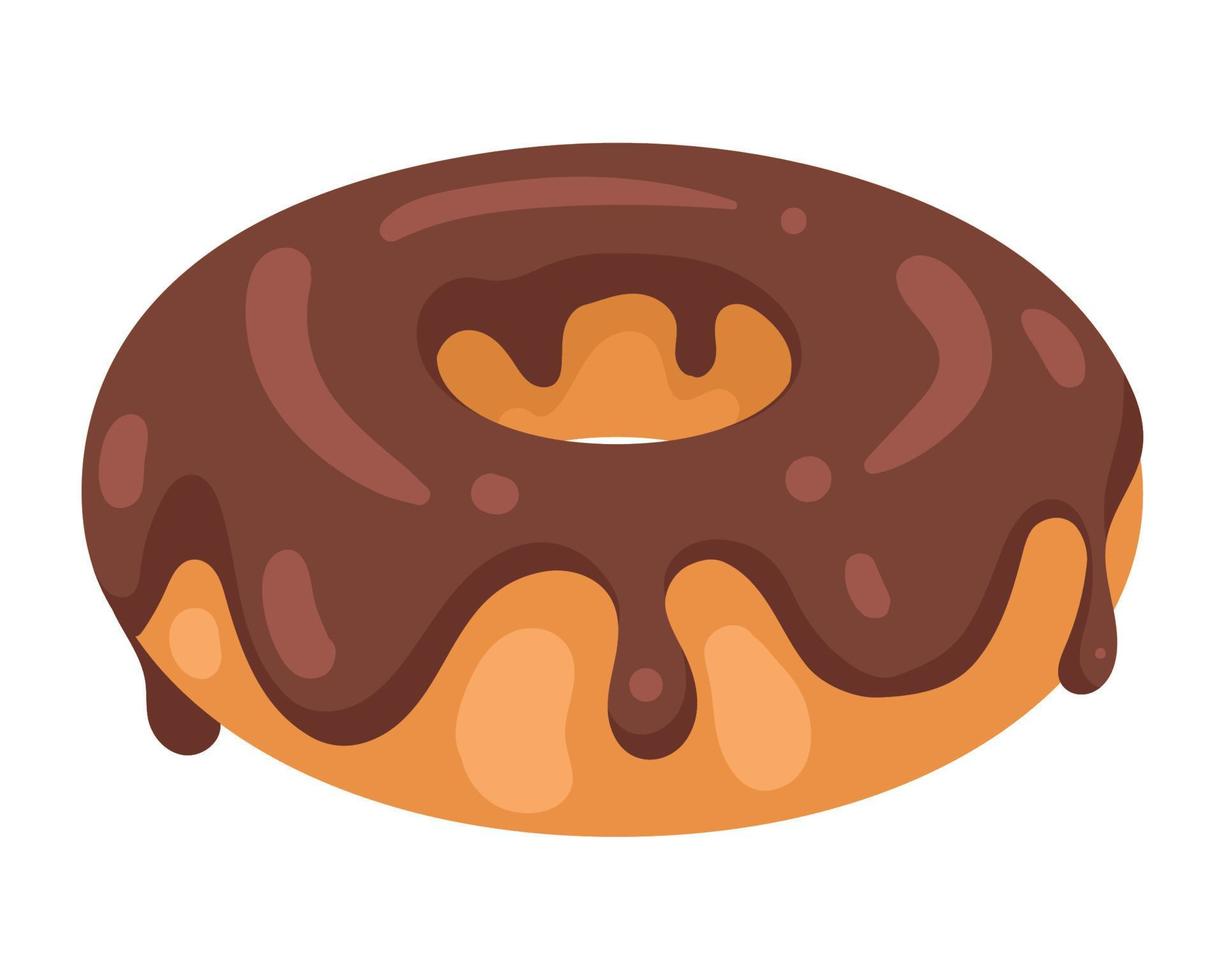 Schokoladen-Donut-Dessert vektor