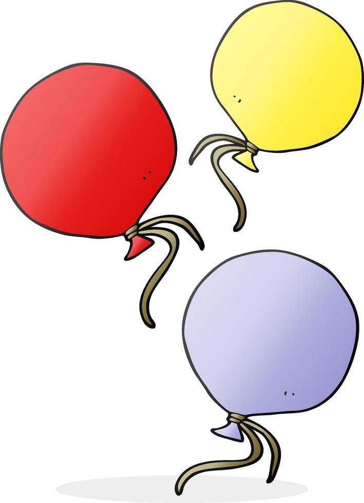 Freihand gezeichnete Cartoon-Ballons vektor