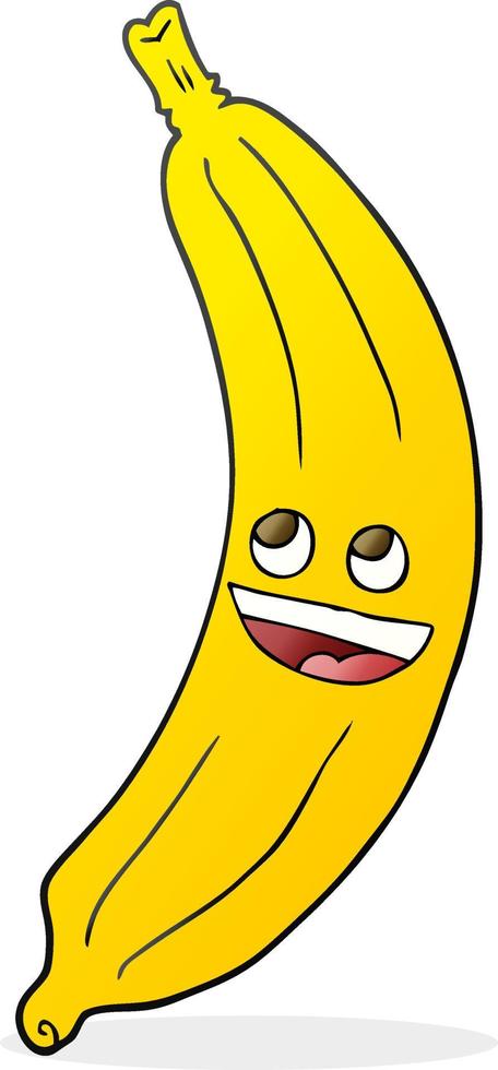 Freihand gezeichnete Cartoon-Banane vektor