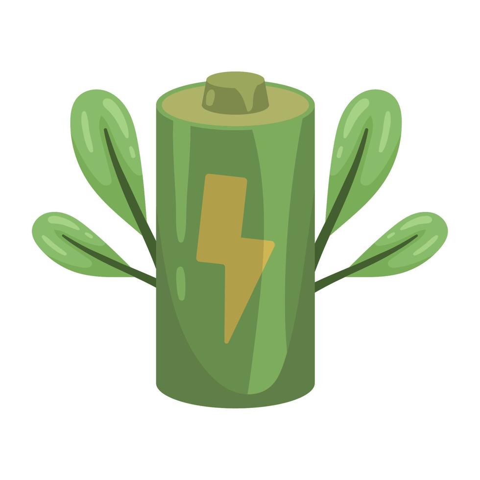 batteri grön energi vektor