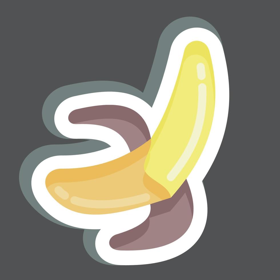 Aufkleber Banane. im Zusammenhang mit Thailand-Symbol. einfaches Design editierbar. einfache Abbildung. einfache Vektorsymbole. Weltreisetourismus. thailändisch vektor
