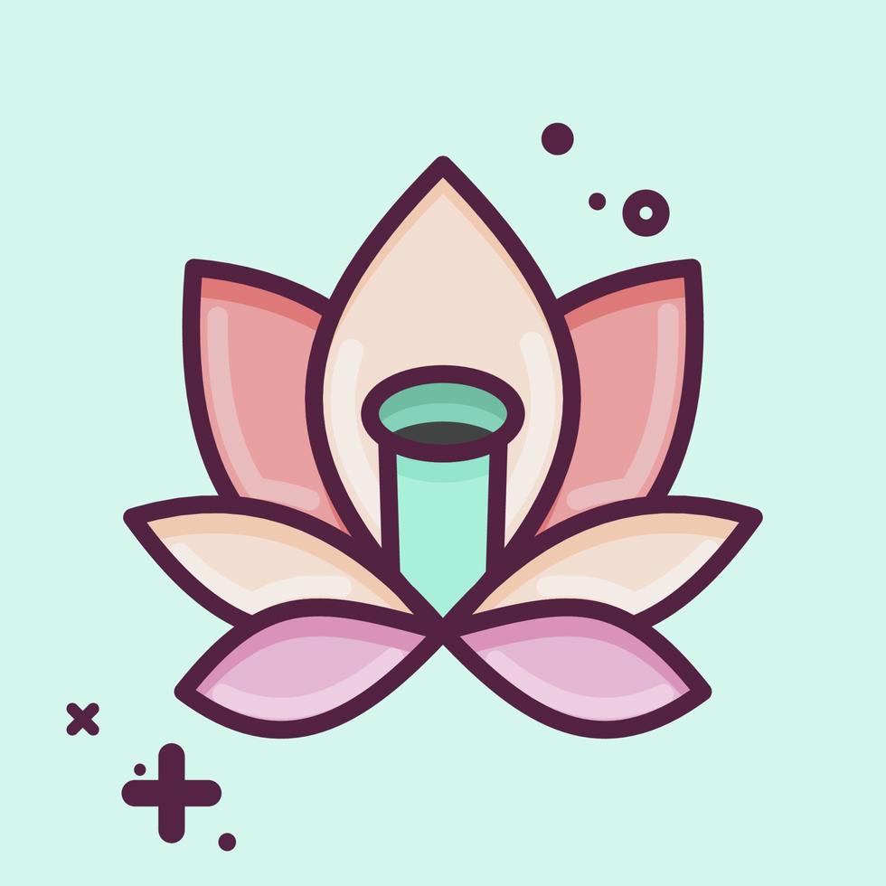 ikon lotus. relaterad till thailand symbol. mbe stil. enkel design redigerbar. enkel illustration. enkel vektor ikoner. värld resa turism. thai