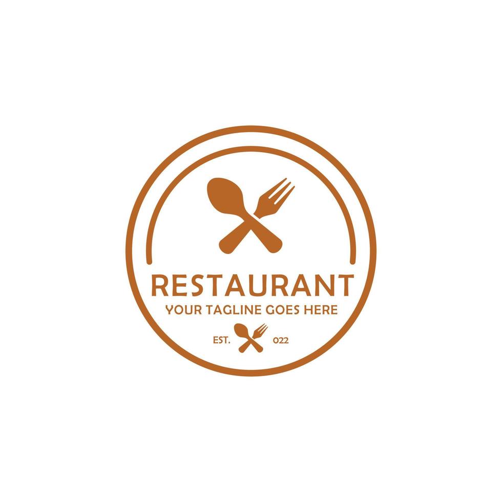 Restaurant einfaches flaches Logo-Design vektor