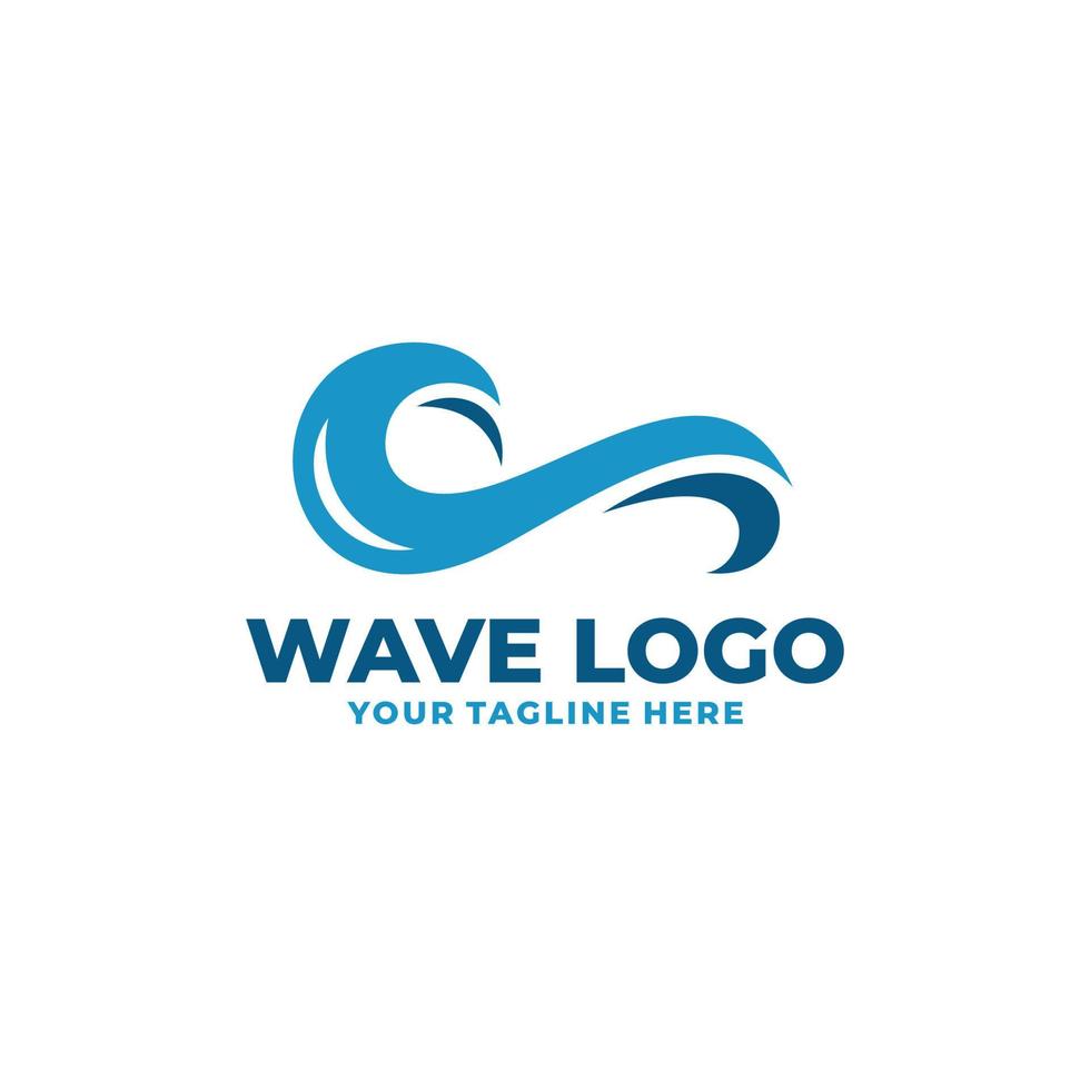 Wave-Logo-Vektor. Wasserwellen-Logo vektor