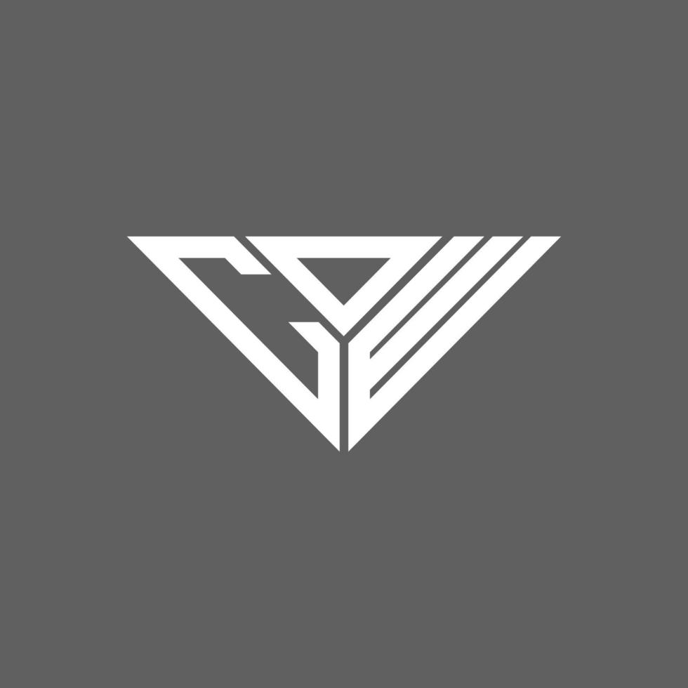 CDW Letter Logo kreatives Design mit Vektorgrafik, CDW einfaches und modernes Logo in Dreiecksform. vektor