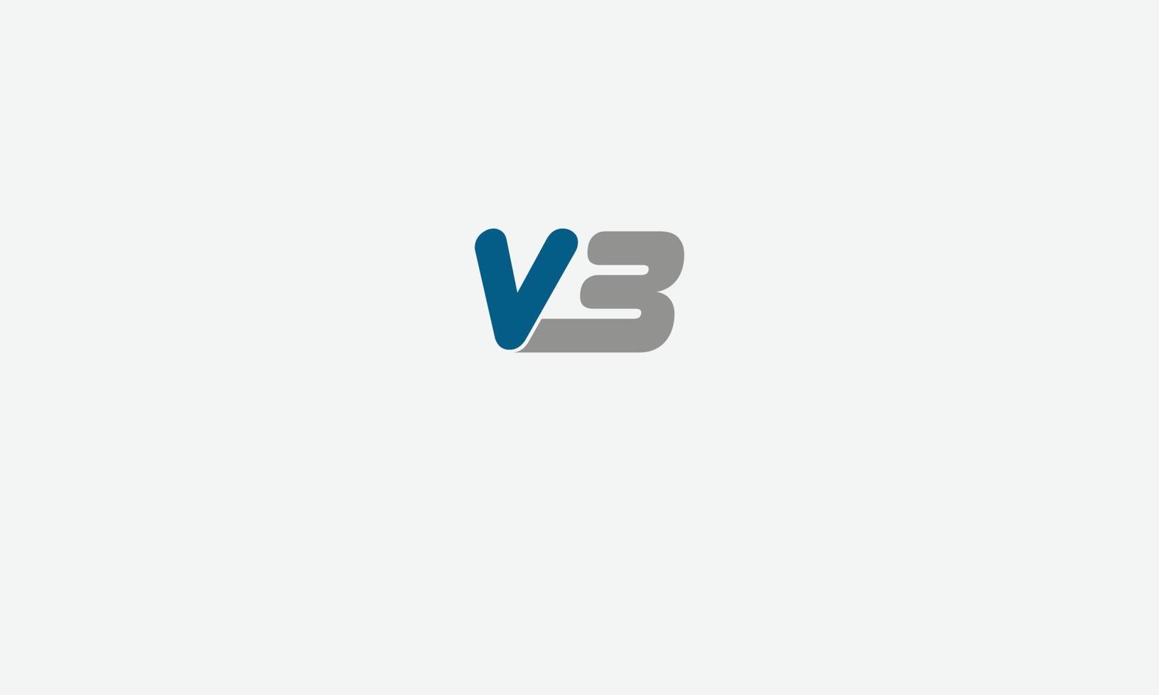 alfabetet bokstäver initialer monogram logotyp vb, bv, v och b vektor