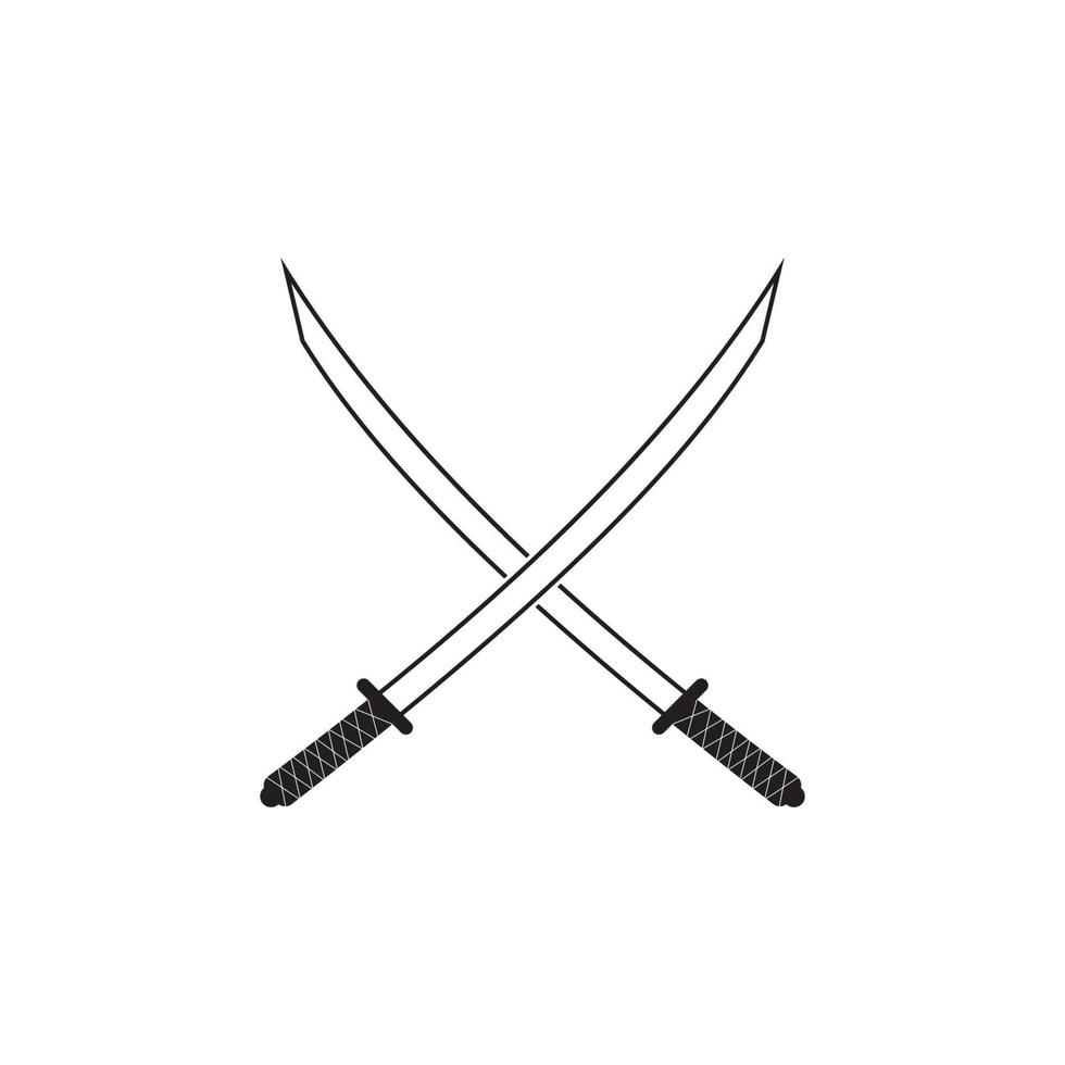 Katana-Schwert-Symbol vektor