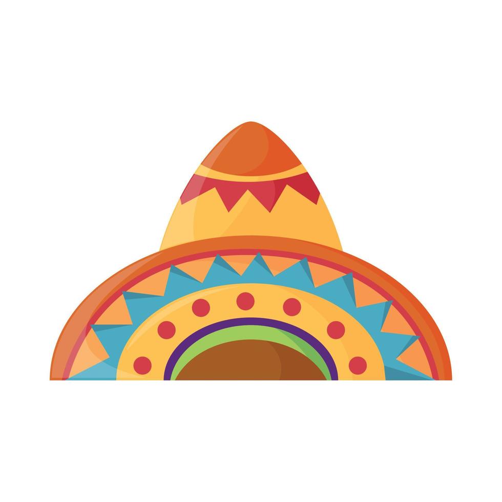 traditonal hatt mexico ikon vektor