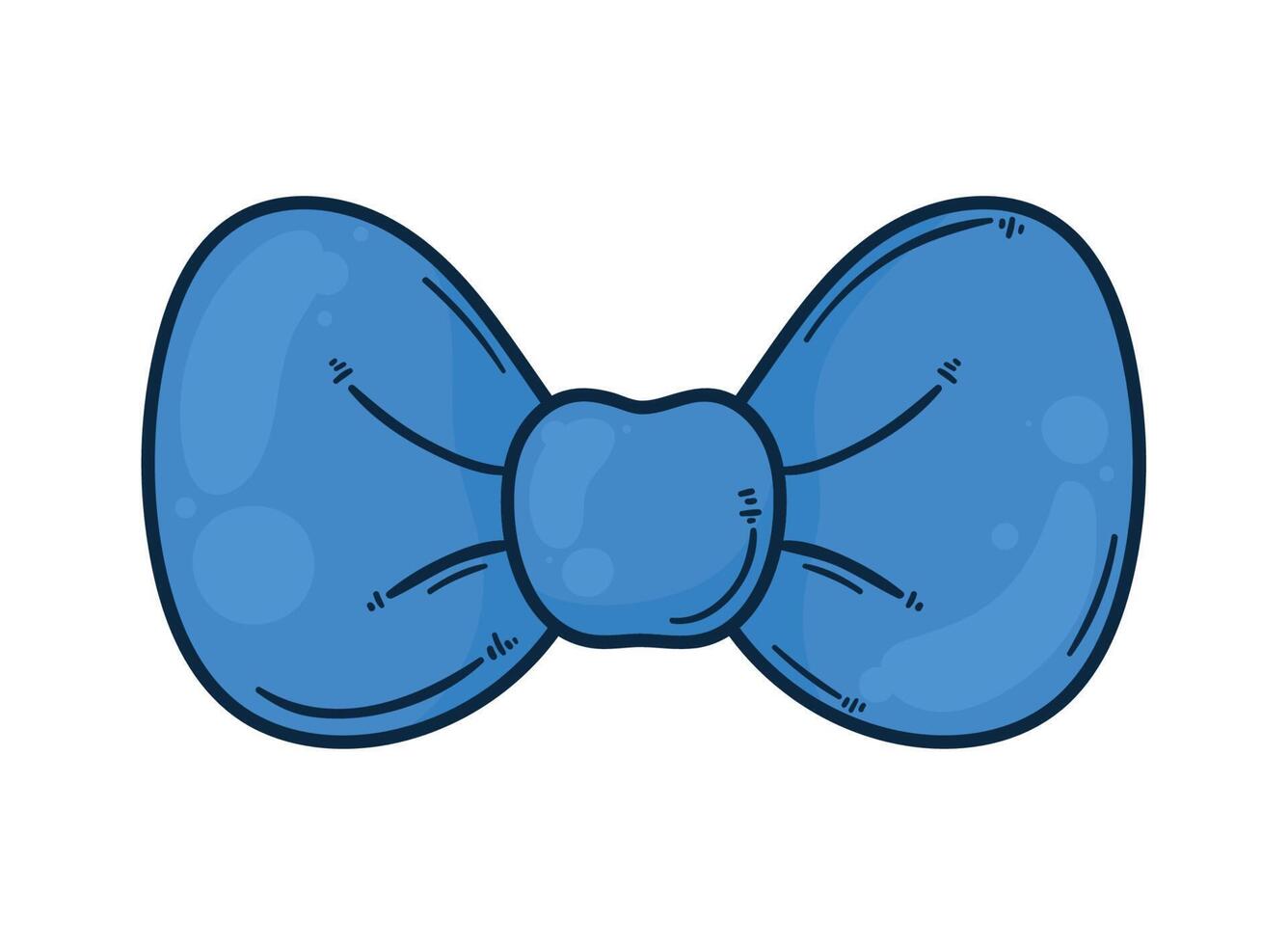 blaues elegantes Bowtie-Accessoire vektor