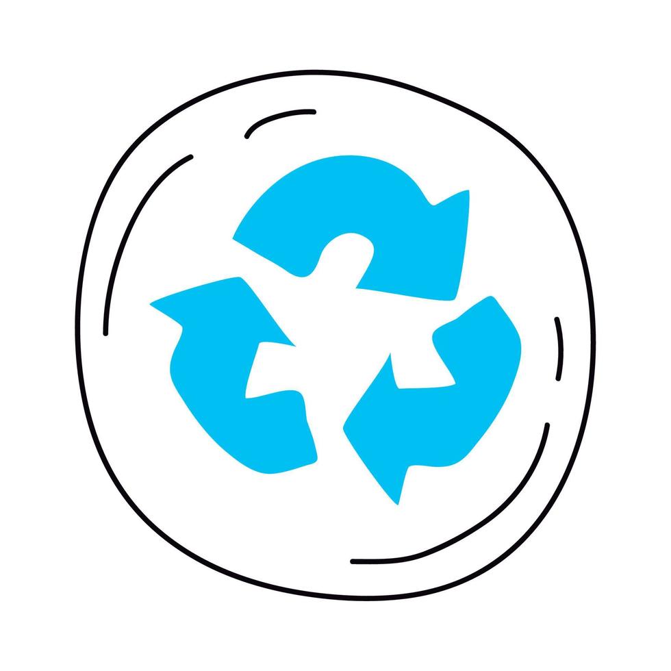 blaue Recycling-Pfeile umweltfreundlich vektor