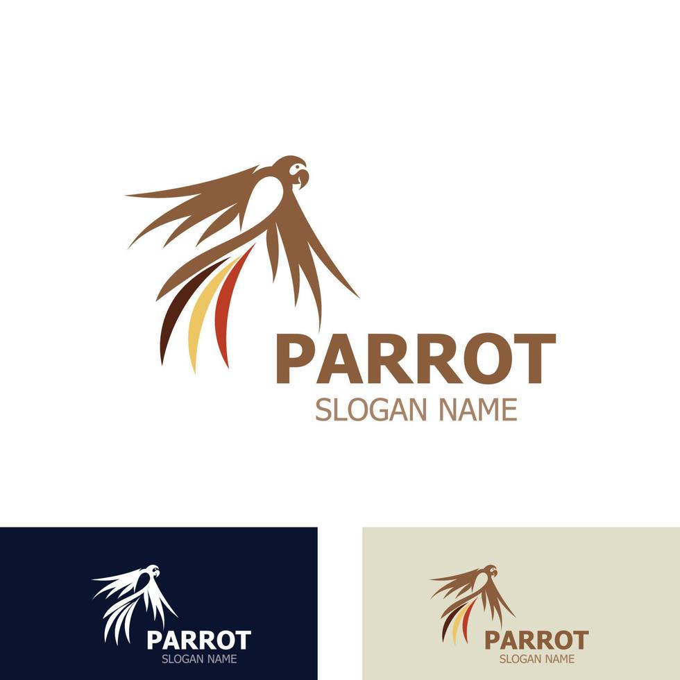 papagei logo design, themen tier kreative vorlage vektor