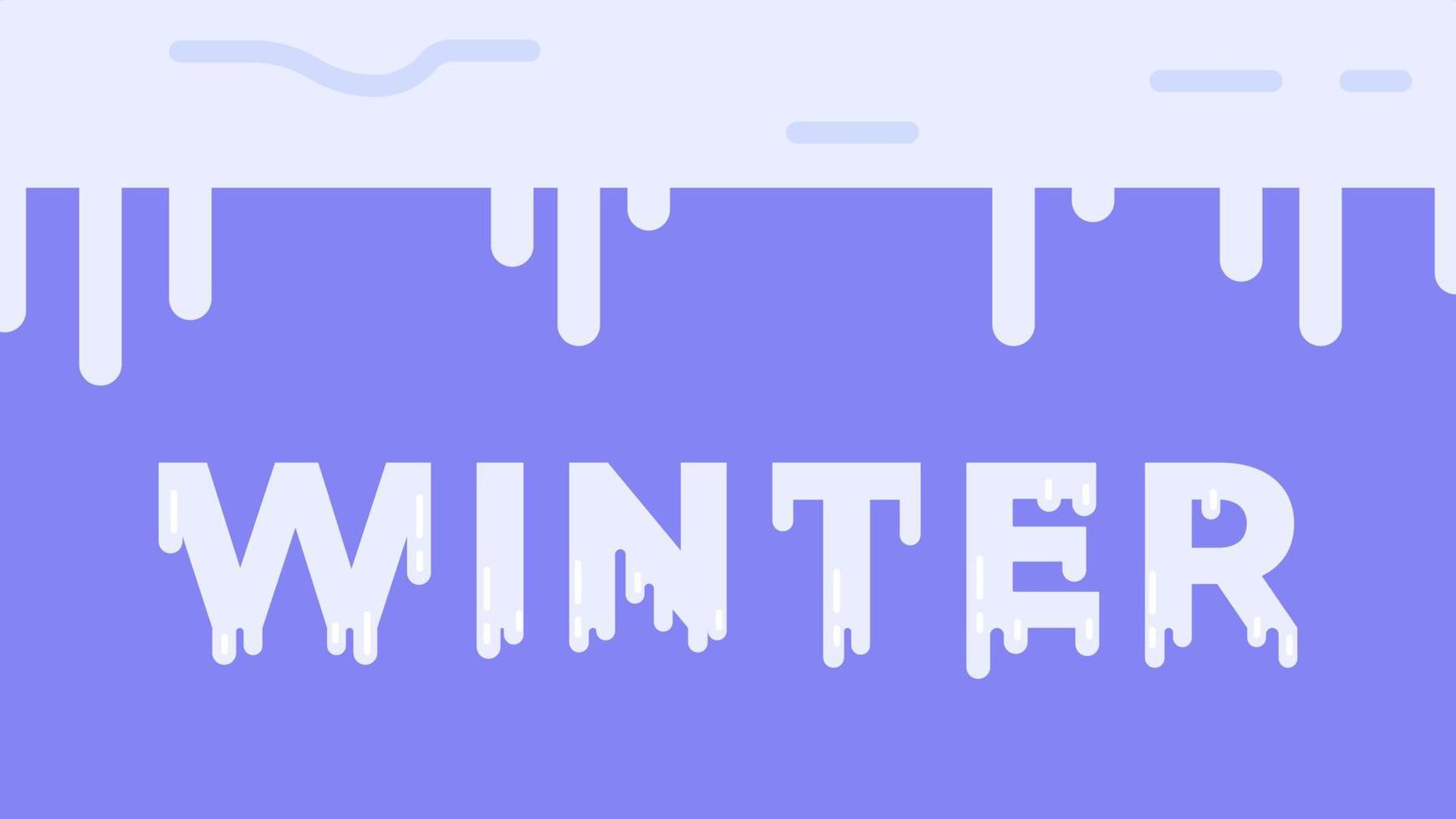 vektor illustration av kall, istapp brev på blå bakgrund. de ord vinter.