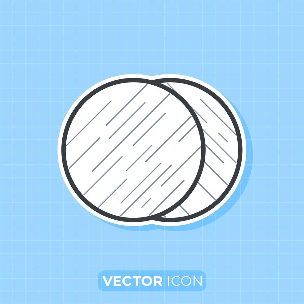 ljus reflektor ikon, platt design element. vektor