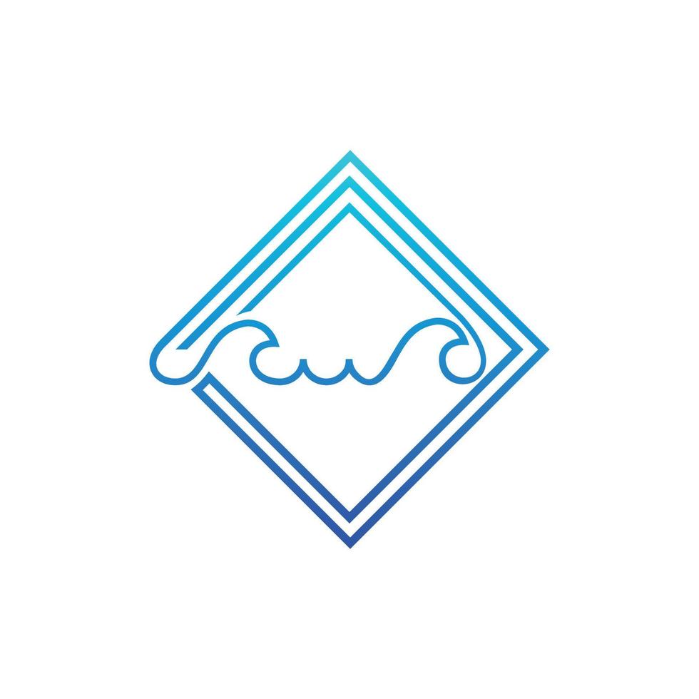 Wellen Ozean Natur einfaches Logo vektor