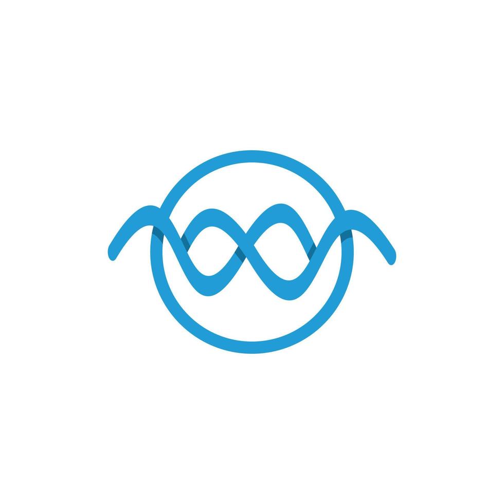 Wellen Ozean einfaches modernes Logo vektor