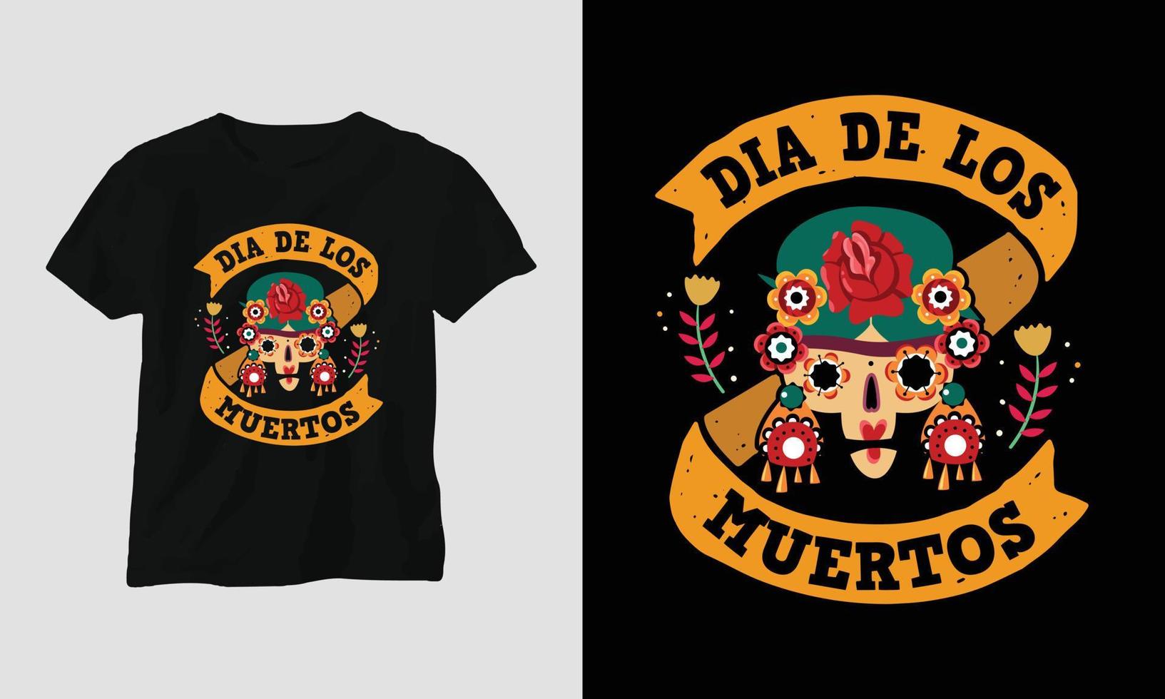 dia de los muertos spezielles T-Shirt-Design vektor