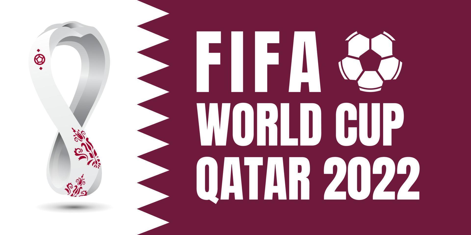 Katar 2022 World Cup Design Hintergrund. WM-Logo 2022. Vektor-Illustration vektor