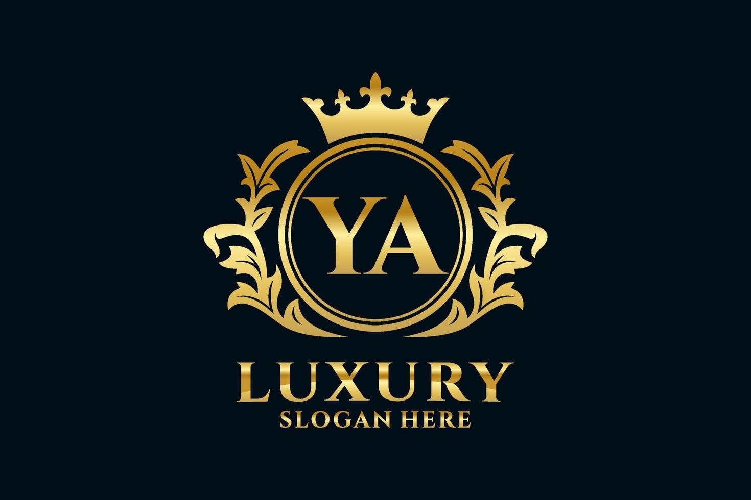 Initial ya Letter Royal Luxury Logo Vorlage in Vektorgrafiken für luxuriöse Branding-Projekte und andere Vektorillustrationen. vektor