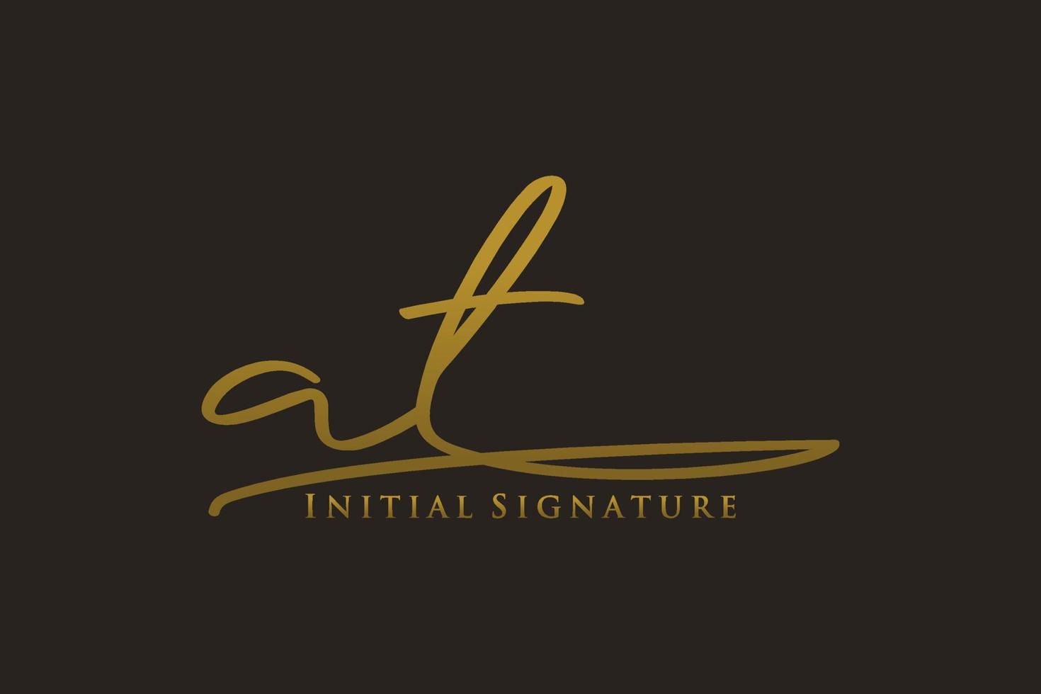 Anfangsbuchstabe Signatur Logo-Vorlage elegantes Design-Logo. hand gezeichnete kalligraphiebeschriftungsvektorillustration. vektor