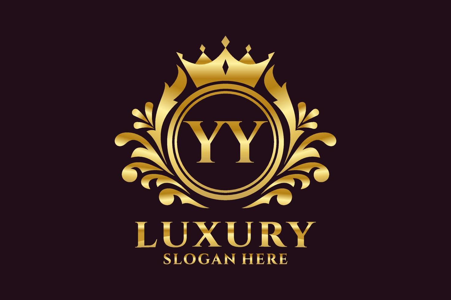 Anfangsbuchstabe YY Royal Luxury Logo Vorlage in Vektorgrafiken für luxuriöse Branding-Projekte und andere Vektorillustrationen. vektor