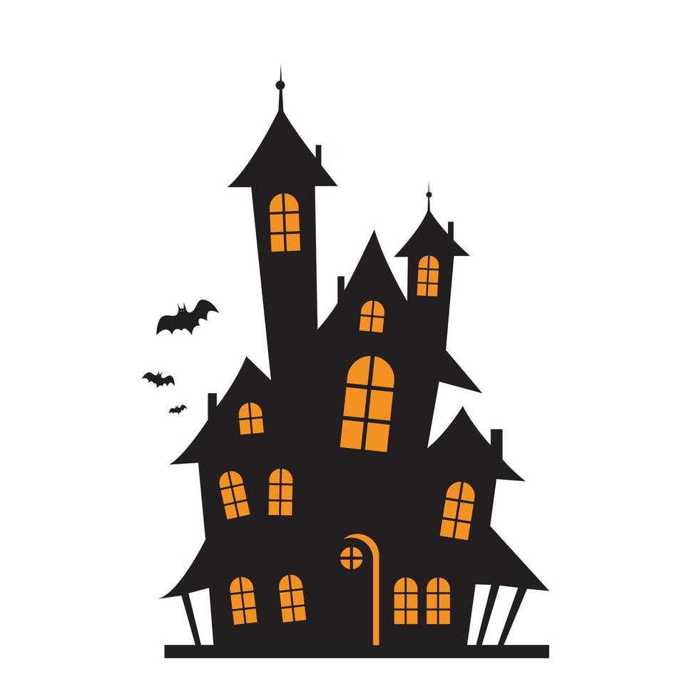 halloween besatt hus vektor illustration