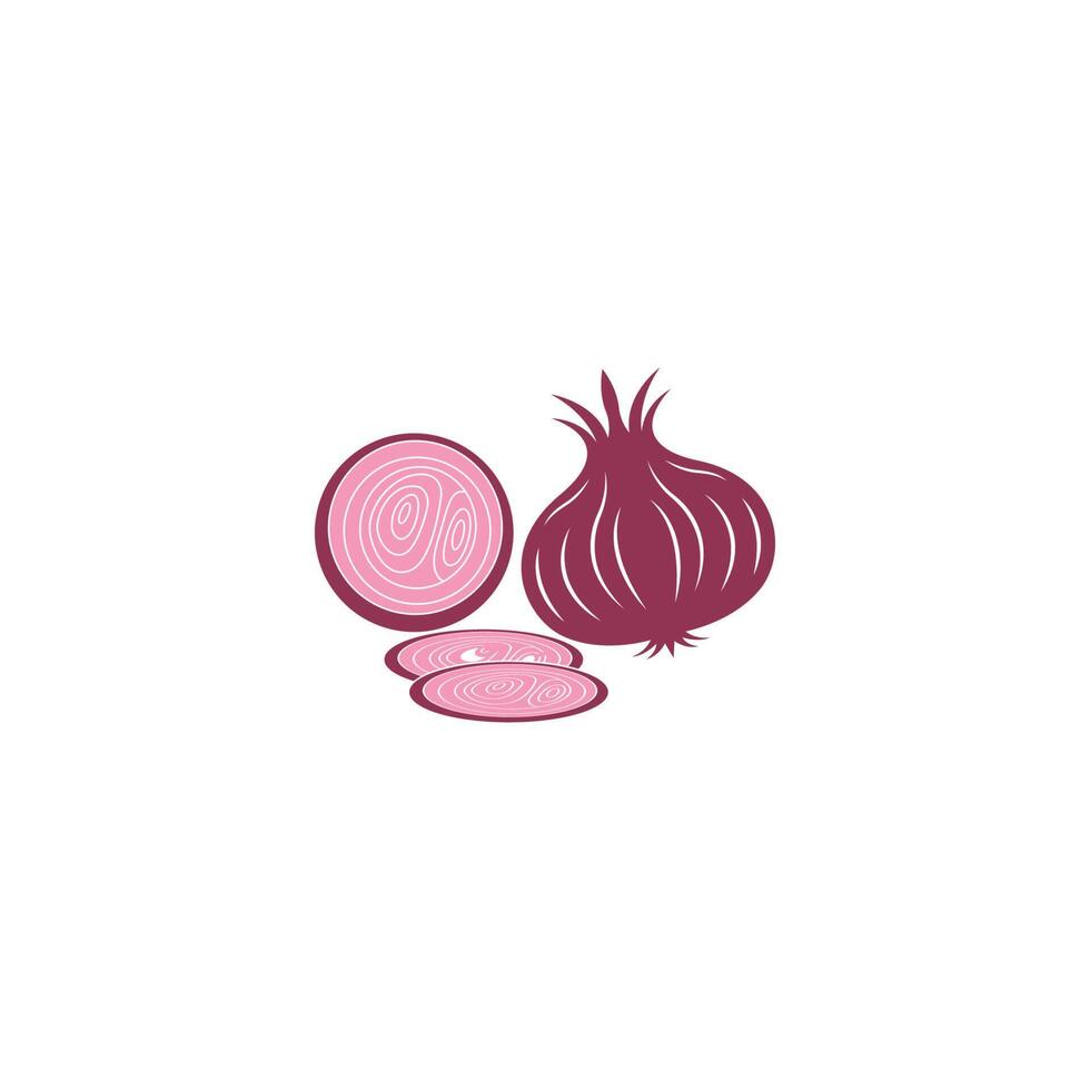 Zwiebel-Logo-Icon-Design-Illustration vektor