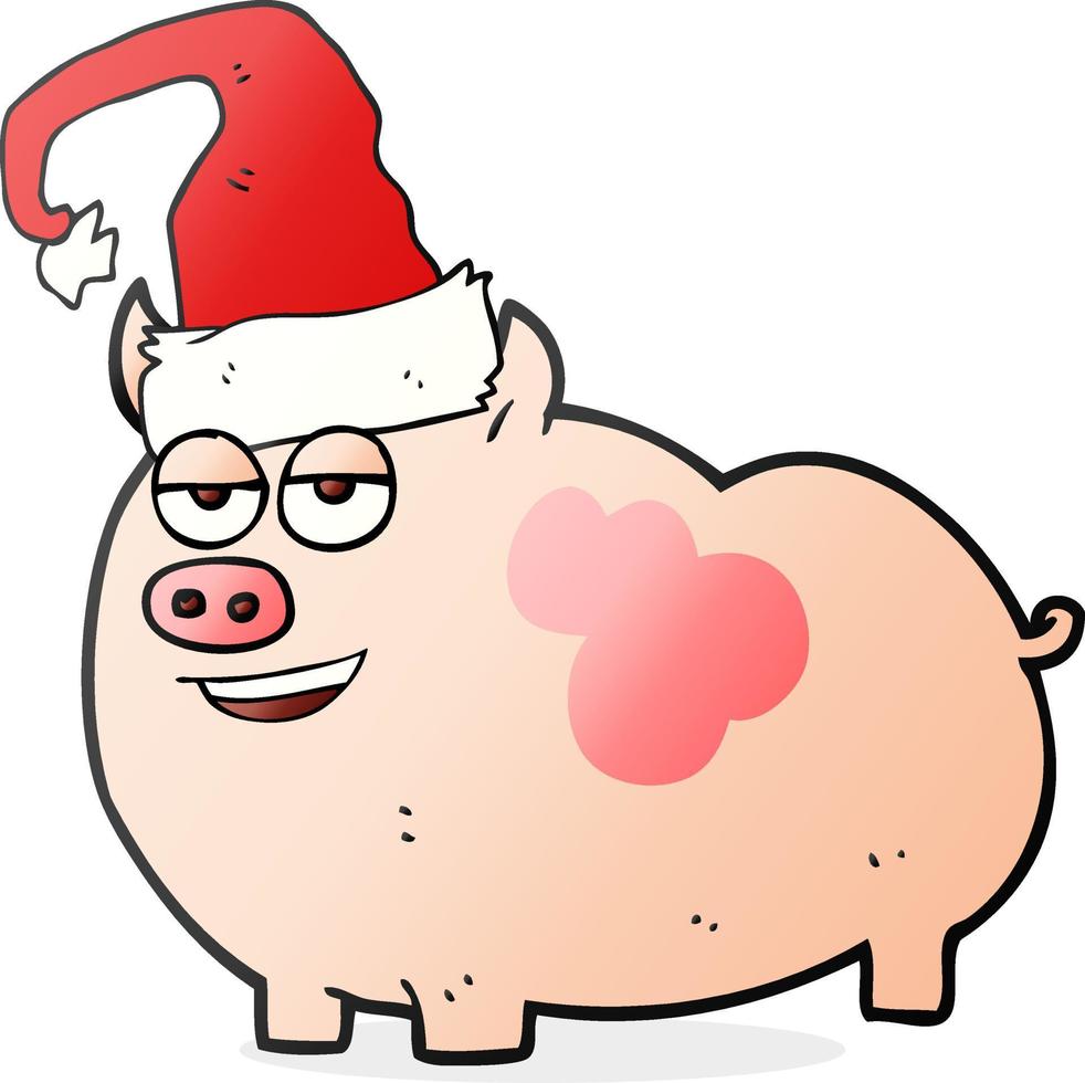 freehand dragen tecknad serie jul gris vektor