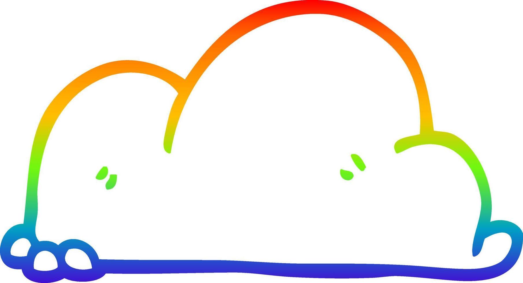 Regenbogen-Gradientenlinie Zeichnung Cartoon Haufen Schmutz vektor