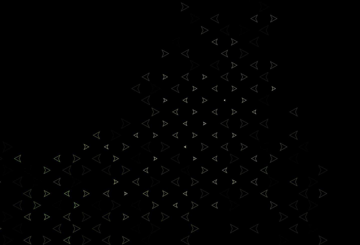 mörkgrön vektorlayout med linjer, trianglar. vektor