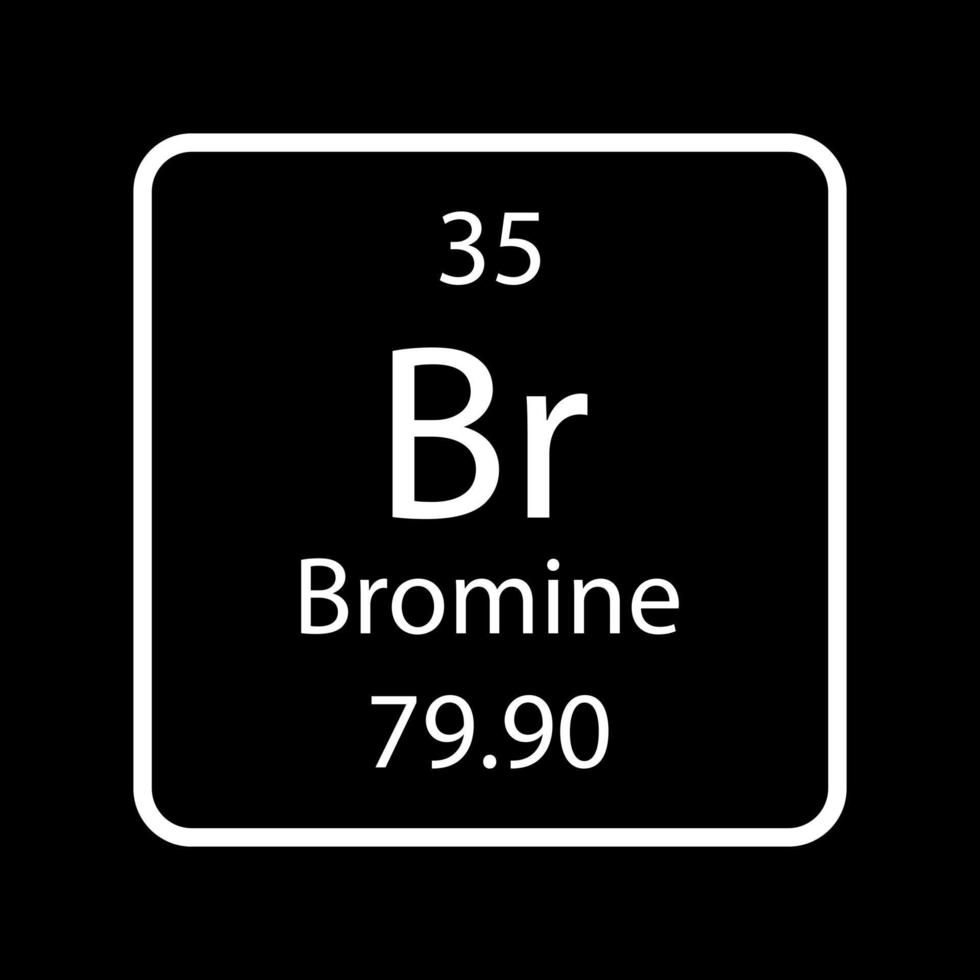 Brom-Symbol. chemisches Element des Periodensystems. Vektor-Illustration. vektor