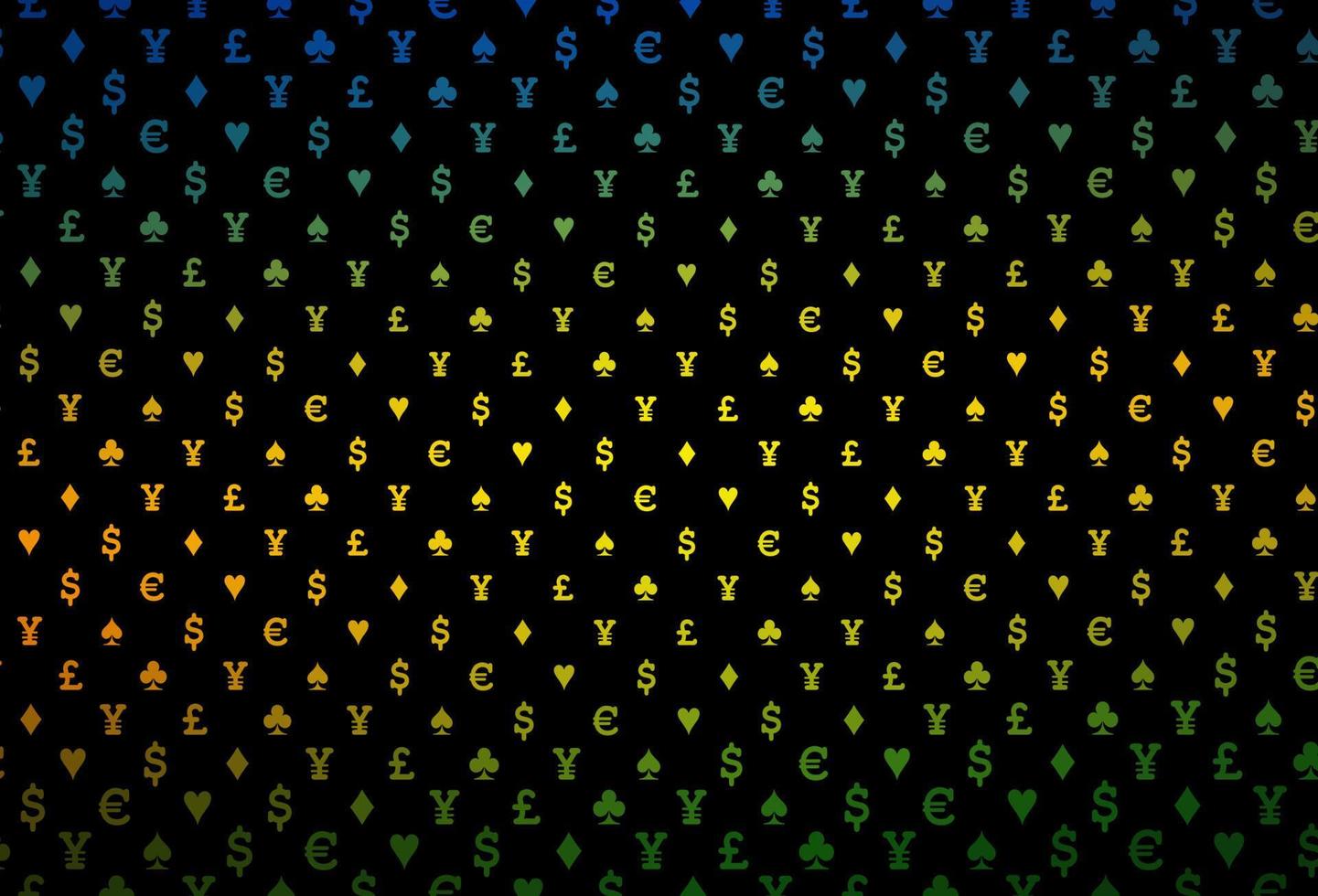 mörkblå, gul vektoromslag med symboler för spel. vektor